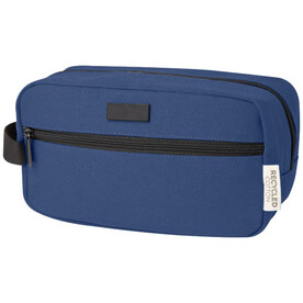 Joey Kosmetiktasche aus GRS recyceltem Canvas 3,5 L, navy bedrucken, Art.-Nr. 13004155