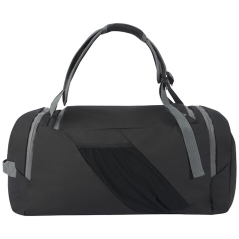 Aqua wasserabweisende Reisetasche aus GRS Recyclingmaterial 35 L, schwarz bedrucken, Art.-Nr. 13004690