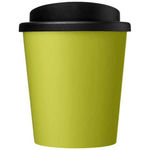 Americano® Espresso 250 ml recycelter Isolierbecher, limone, schwarz bedrucken, Art.-Nr. 21045263