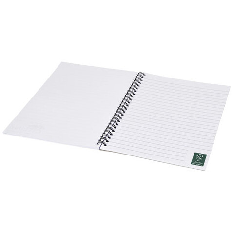 Desk-Mate® A4 Spiralnotizbuch mit bedruckter Rückseite, schwarz, weiss bedrucken, Art.-Nr. 21292903