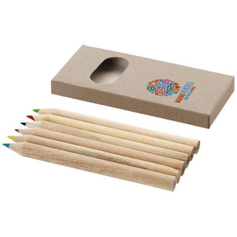 Artemaa Buntstift Malset, 6-teilig, natural bedrucken, Art.-Nr. 10783006