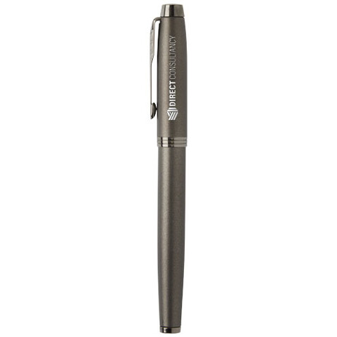 Parker IM Füllfederhalter (schwarze Mine), schwarz bedrucken, Art.-Nr. 10786690