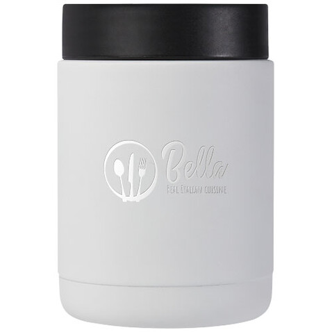 Doveron Lunchpot, isoliert aus recyceltem Edelstahl, 500 ml, weiss bedrucken, Art.-Nr. 11334001