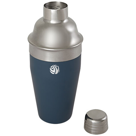 Gaudie Cocktailshaker aus recyceltem Edelstahl, eisblau bedrucken, Art.-Nr. 11334950