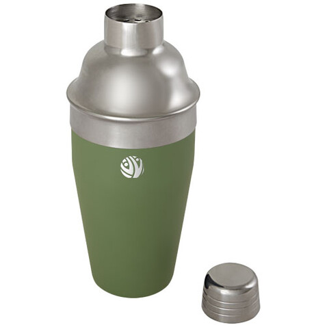 Gaudie Cocktailshaker aus recyceltem Edelstahl, heather grün bedrucken, Art.-Nr. 11334962