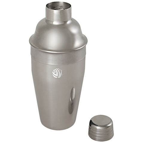 Gaudie Cocktailshaker aus recyceltem Edelstahl, silber bedrucken, Art.-Nr. 11334981