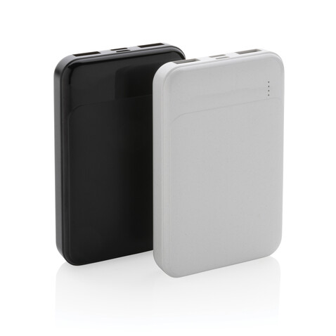 5.000mAh Powerbank aus RCS recyceltem Kunststoff schwarz bedrucken, Art.-Nr. P322.611