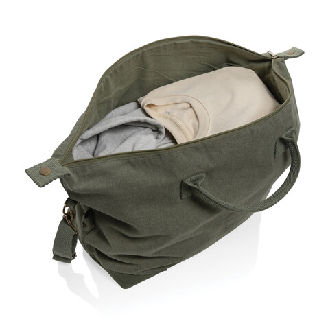 Kezar AWARE™ 500g/m² Wochenendtasche aus recyceltem Canvas grün bedrucken, Art.-Nr. P707.177