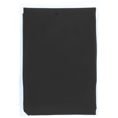 Mayan Regenponcho mit Aufbewahrungstasche aus recyceltem Kunststoff, schwarz bedrucken, Art.-Nr. 10941790