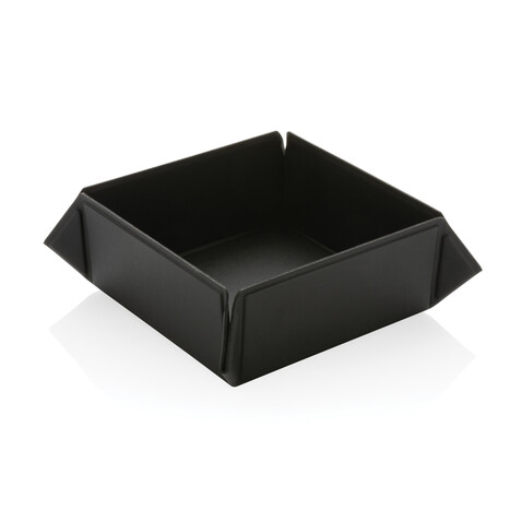 Swiss Peak faltbare Magnetbox aus RCS recyceltem PU schwarz bedrucken, Art.-Nr. P300.261