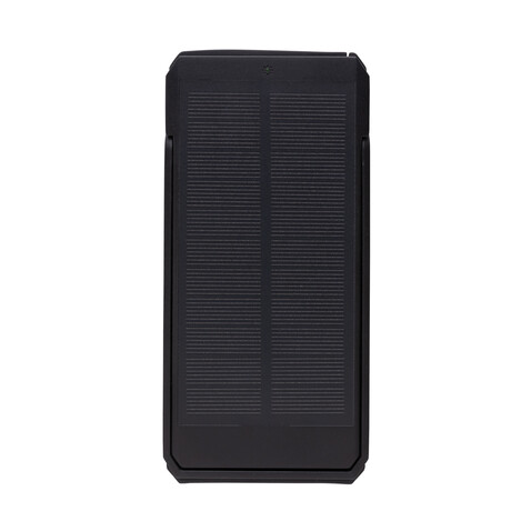 Skywave 10000mAh Solarpowerbank aus RCS recycelt. Kunststoff schwarz bedrucken, Art.-Nr. P322.341