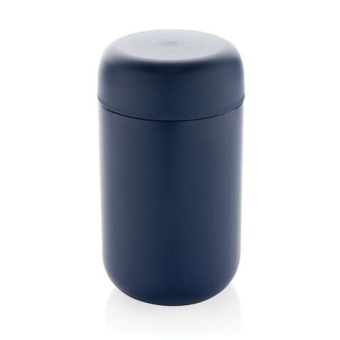 Brew Vakuumbecher aus RCS recyceltem Stainless-Steel blau bedrucken, Art.-Nr. P435.085