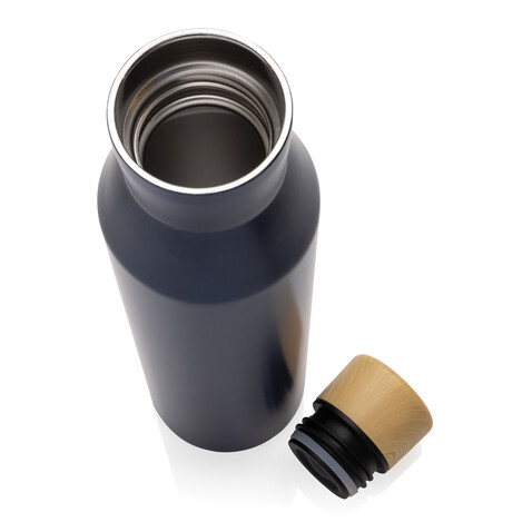 Gaia Vakuumflasche aus RCS recyceltem Stainless-Steel blau bedrucken, Art.-Nr. P435.525