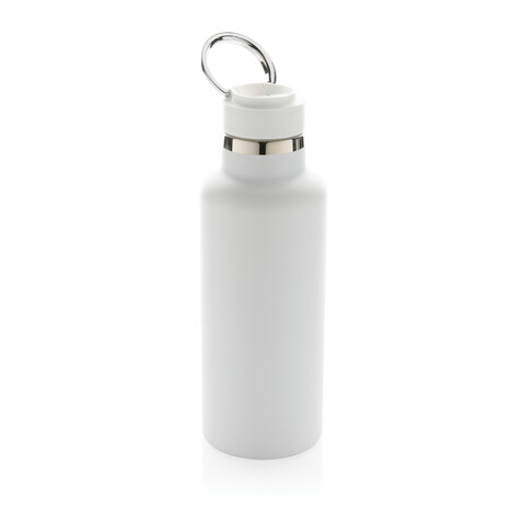 Hydro Vakuumflasche aus RCS recycel. Stainless-Steel weiß bedrucken, Art.-Nr. P435.553