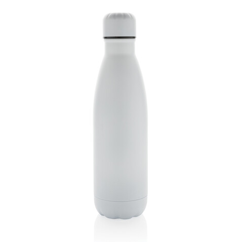 Eureka einwandige Wasserflasche aus RCS rec. Stainless-Steel weiß bedrucken, Art.-Nr. P435.723