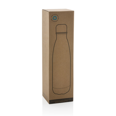 Eureka einwandige Wasserflasche aus RCS rec. Stainless-Steel weiß bedrucken, Art.-Nr. P435.723