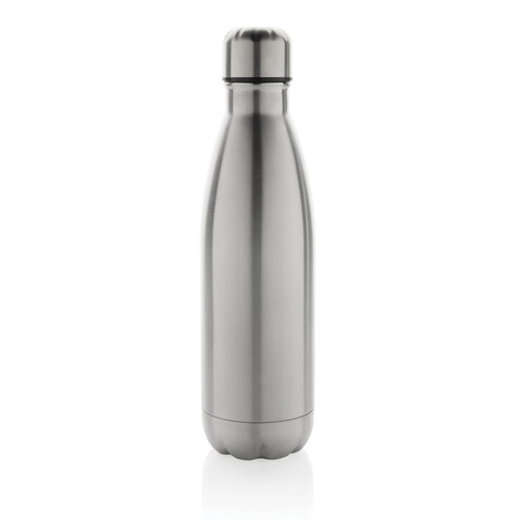 Eureka einwandige Wasserflasche aus RCS rec. Stainless-Steel silber bedrucken, Art.-Nr. P435.722