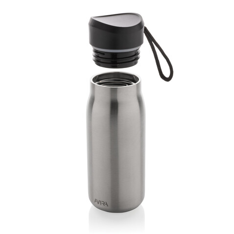 Avira Ain 150ml Reiseflasche aus RCS rec. Stainless-Steel silber bedrucken, Art.-Nr. P438.052