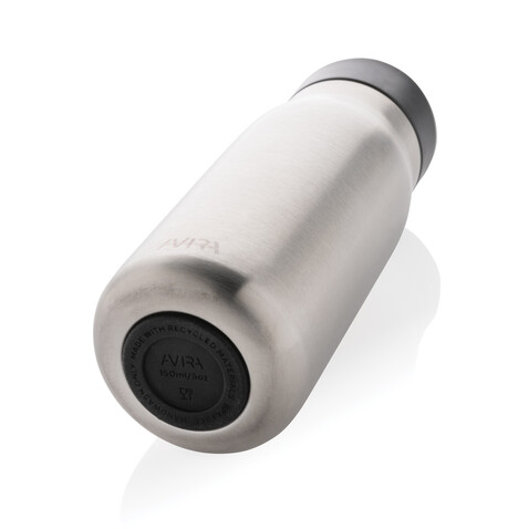 Avira Ain 150ml Reiseflasche aus RCS rec. Stainless-Steel silber bedrucken, Art.-Nr. P438.052