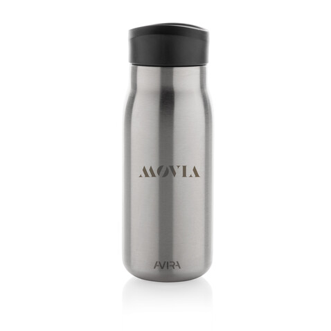Avira Ain 150ml Reiseflasche aus RCS rec. Stainless-Steel silber bedrucken, Art.-Nr. P438.052