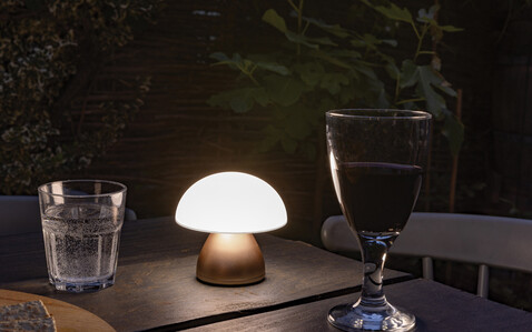 Luming wiederaufladbare USB-Tischlampe aus RCS Kunststoff Bronze bedrucken, Art.-Nr. P513.749