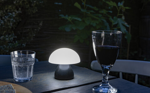 Luming wiederaufladbare USB-Tischlampe aus RCS Kunststoff schwarz bedrucken, Art.-Nr. P513.741