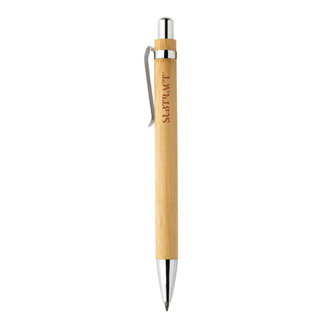 Pynn Bambus Infinity-Stift braun bedrucken, Art.-Nr. P611.009