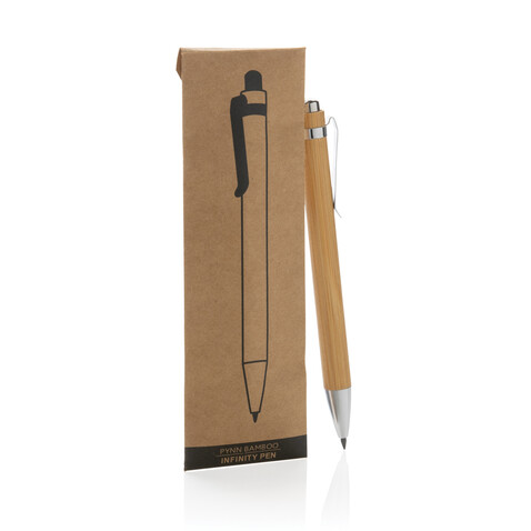 Pynn Bambus Infinity-Stift braun bedrucken, Art.-Nr. P611.009