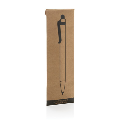 Pynn Bambus Infinity-Stift braun bedrucken, Art.-Nr. P611.009