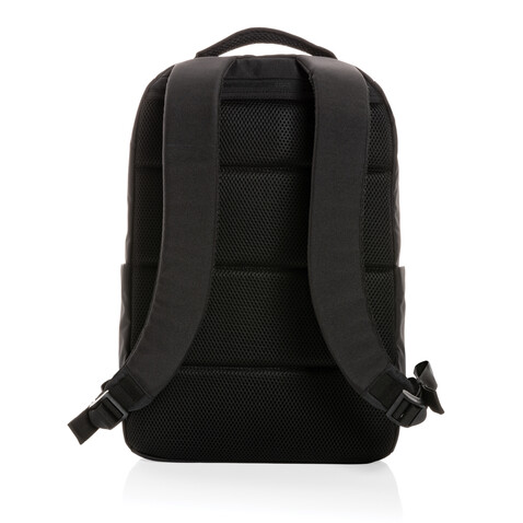 Swiss Peak Brooke AWARE™ 15,6&quot; Laptop-Rucksack aus rPET schwarz bedrucken, Art.-Nr. P763.031