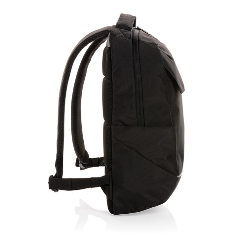 Swiss Peak Brooke AWARE™ 15,6&quot; Laptop-Rucksack aus rPET schwarz bedrucken, Art.-Nr. P763.031