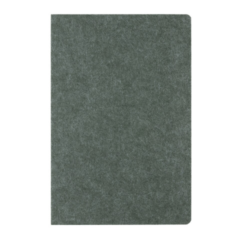 Phrase GRS-zertifiziertes A5-Notizbuch aus recyceltem Filz grün bedrucken, Art.-Nr. P774.527