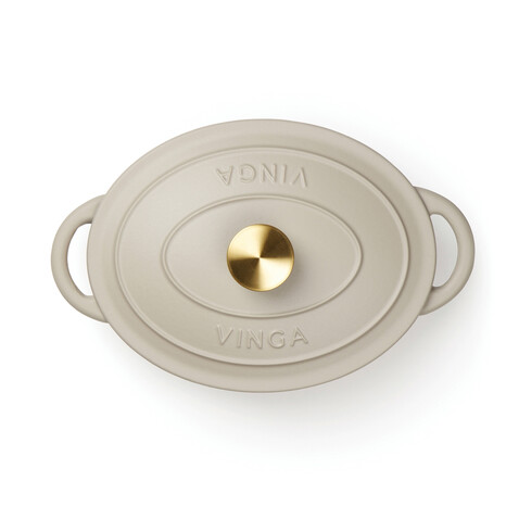 VINGA Monte emaillierter Gusseisen-Topf 3.5L grau bedrucken, Art.-Nr. 21898