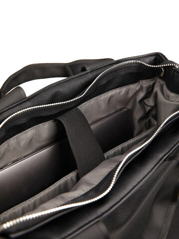 VINGA Bermond Rucksack aus RCS recyceltem PU schwarz bedrucken, Art.-Nr. V703001