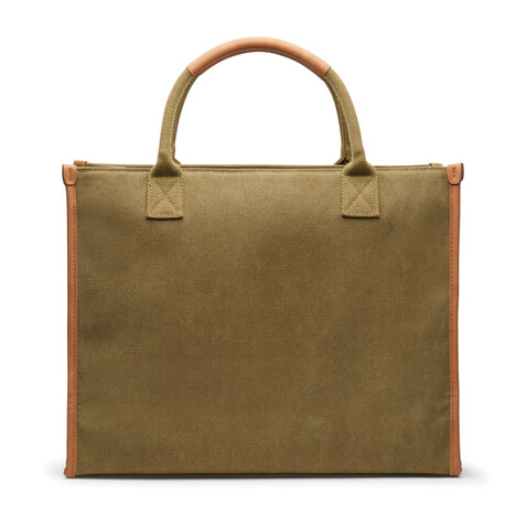 VINGA Bosler Büro-Tasche aus RCS recyceltem Canvas grün bedrucken, Art.-Nr. V762007