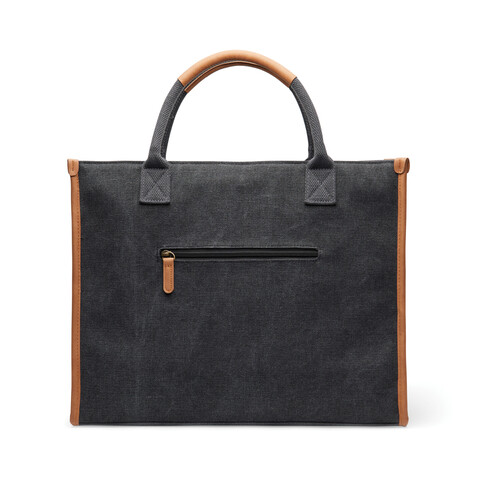 VINGA Bosler Büro-Tasche aus RCS recyceltem Canvas schwarz bedrucken, Art.-Nr. V762001 VINGA Bosler Büro-Tasche aus RCS recyceltem Canvas schwarz bedrucken, Art.-Nr. V762001