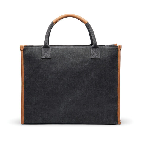 VINGA Bosler Büro-Tasche aus RCS recyceltem Canvas schwarz bedrucken, Art.-Nr. V762001 VINGA Bosler Büro-Tasche aus RCS recyceltem Canvas schwarz bedrucken, Art.-Nr. V762001