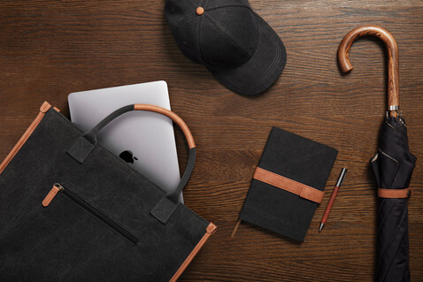 VINGA Bosler Büro-Tasche aus RCS recyceltem Canvas schwarz bedrucken, Art.-Nr. V762001 VINGA Bosler Büro-Tasche aus RCS recyceltem Canvas schwarz bedrucken, Art.-Nr. V762001