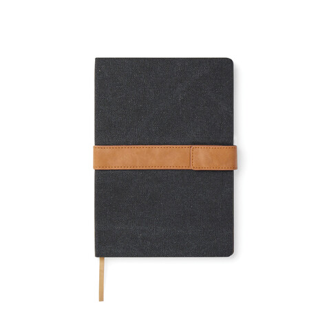 VINGA Bosler Notizbuch aus RCS recyceltem Papier schwarz bedrucken, Art.-Nr. V773301