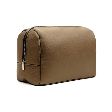 VINGA Bermond Kulturtasche aus RCS recyceltem PU braun bedrucken, Art.-Nr. V820009