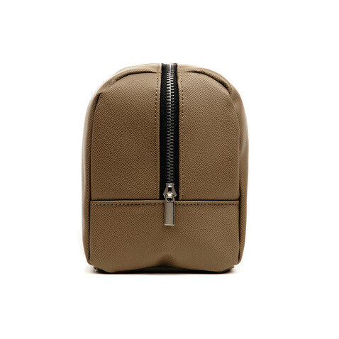 VINGA Bermond Kulturtasche aus RCS recyceltem PU braun bedrucken, Art.-Nr. V820009