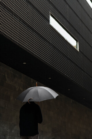 VINGA Bosler AWARE™ Regenschirm aus recyceltem PET schwarz bedrucken, Art.-Nr. V850001