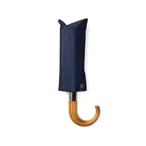 VINGA Bosler AWARE™ 21&quot; faltbarer Schirm aus recyceltem PET navy blau bedrucken, Art.-Nr. V850015