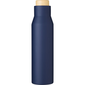 Doppelwandige Flasche aus Edelstahl Christian – marineblau bedrucken, Art.-Nr. 536999999_971877