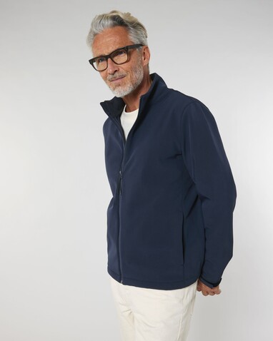 Stanley Navigator - Die Herren-Softshelljacke - French Navy - 4XL bedrucken, Art.-Nr. STJM167C7274X