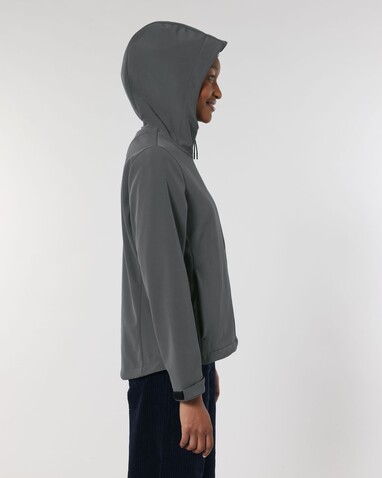 Stella Discoverer - Die Damen-Softshelljacke mit Kapuze - Anthracite - L bedrucken, Art.-Nr. STJW159C2531L