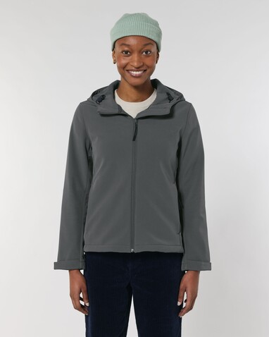 Stella Discoverer - Die Damen-Softshelljacke mit Kapuze - Anthracite - S bedrucken, Art.-Nr. STJW159C2531S Stella Discoverer - Die Damen-Softshelljacke mit Kapuze - Anthracite - S bedrucken, Art.-Nr. STJW159C2531S