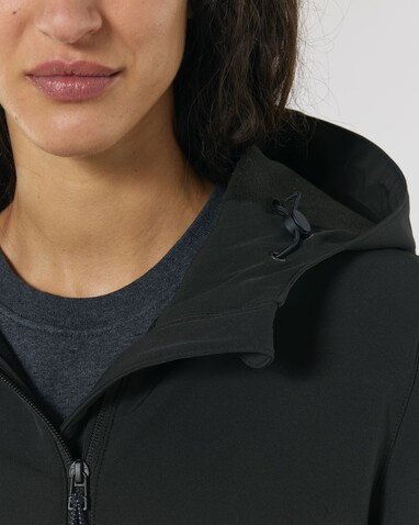 Stella Discoverer - Die Damen-Softshelljacke mit Kapuze - Black - XL bedrucken, Art.-Nr. STJW159C0021X