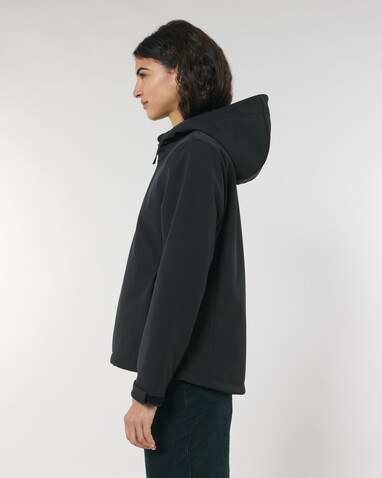 Stella Discoverer - Die Damen-Softshelljacke mit Kapuze - Black - XS bedrucken, Art.-Nr. STJW159C002XS