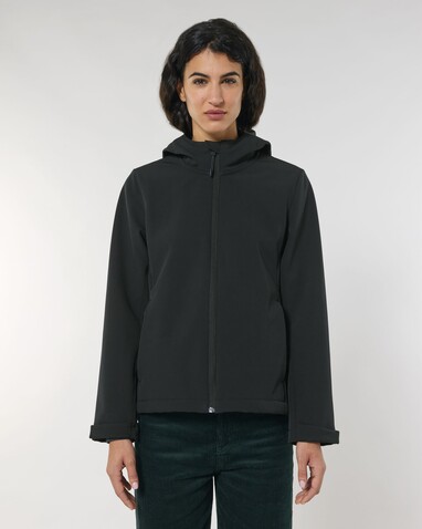 Stella Discoverer - Die Damen-Softshelljacke mit Kapuze - Black - XXL bedrucken, Art.-Nr. STJW159C0022X